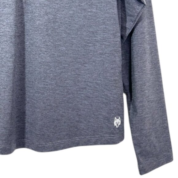 Greyson Scarlett Long Sleeve Polo Dark Grey Heather Womens Large New - Picture 4 of 5